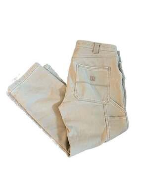 Coleman Men's Fleece-Lined Canvas Carpenter Utility Pants Tan 34x30